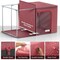 Sorbus Large Storage Bin with Divided Interior - Stackable & Foldable Organizer Containers with Metal Frame, Window, & Handles 1 Pack